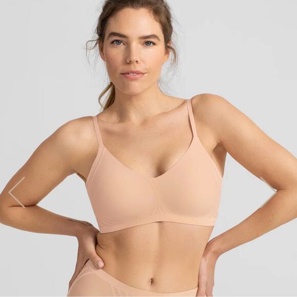 Honeylove  Silhouette Bra/Brief Set Blush Size XL 38 D/DD Wireless Support NWT - Picture 2 of 7